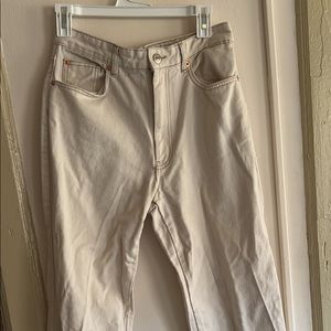 High-waisted White Jeans US 8